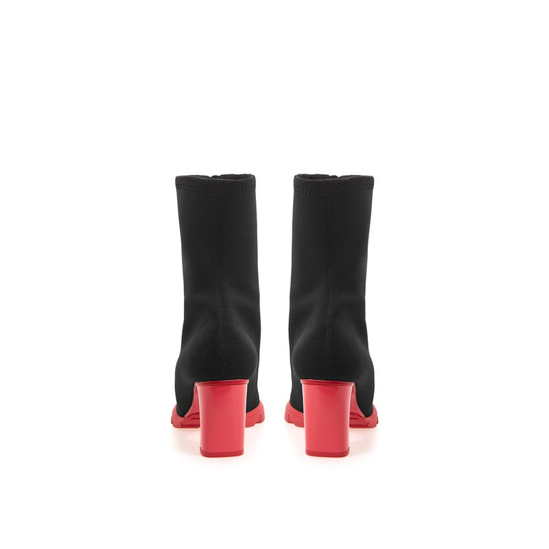 Alexander McQueen Black Neoprene Ankle Boots