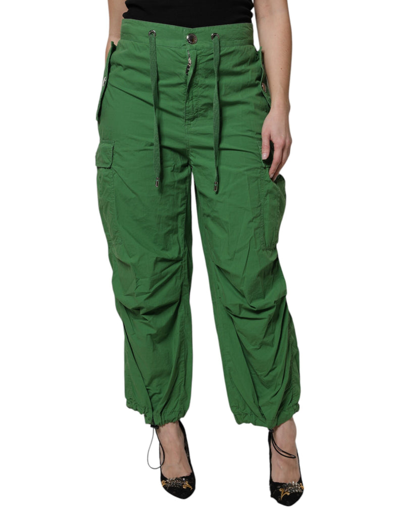 Pantalón cargo verde de algodón, de talle alto de Dolce & Gabbana