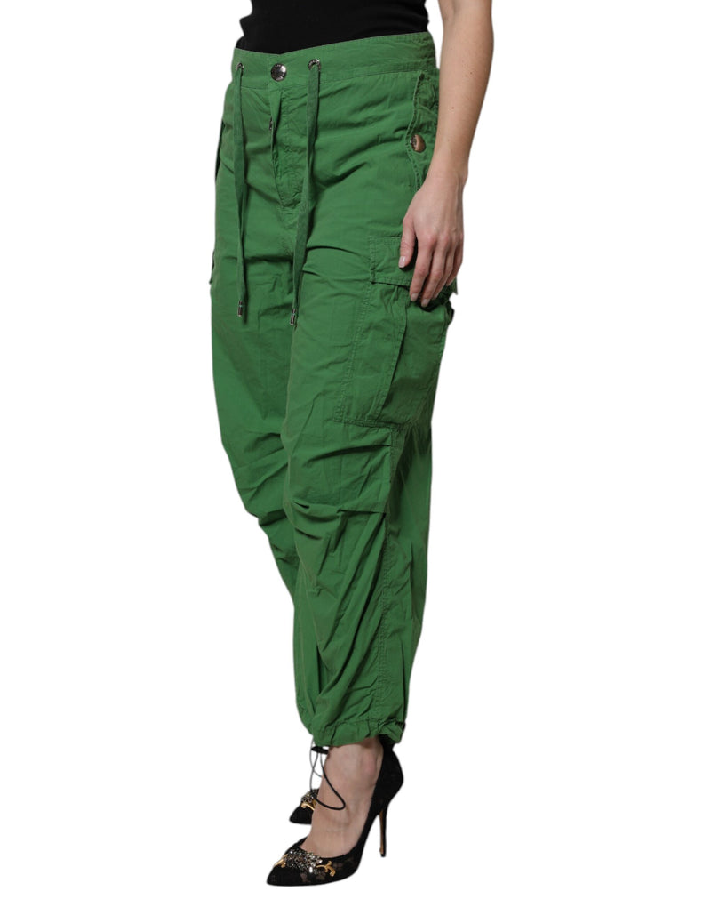 Pantalón cargo verde de algodón, de talle alto de Dolce & Gabbana
