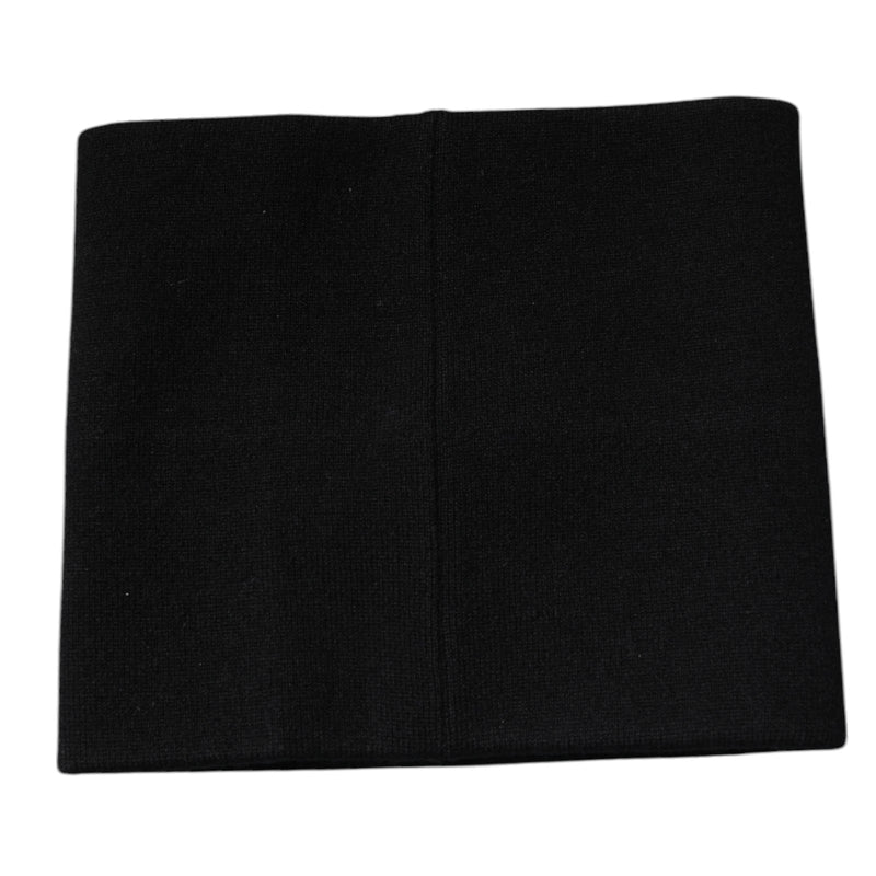 Lenço quadrado preto de cashmere tricotado Dolce & Gabbana