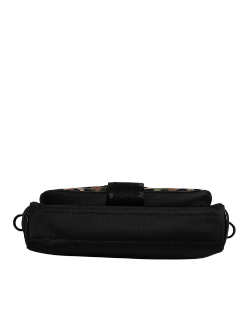 Sac bandoulière en jacquard léopard multicolore Dolce & Gabbana