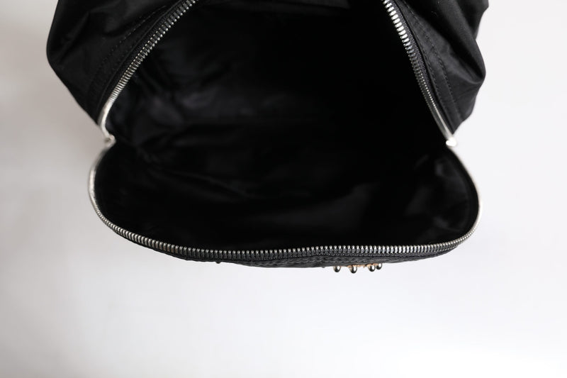 Dolce & Gabbana Black Nylon #DGFAMILY Embellished Backpack VULCANO Bag