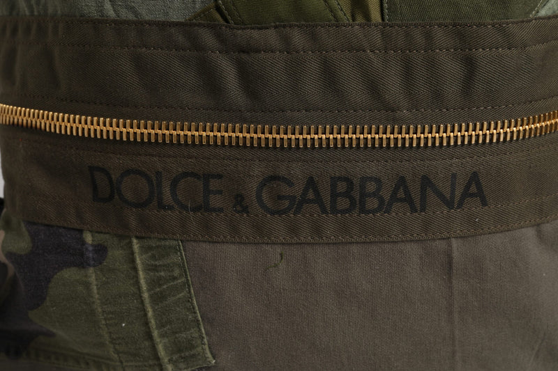 Sac à dos patchwork vert militaire Dolce & Gabbana