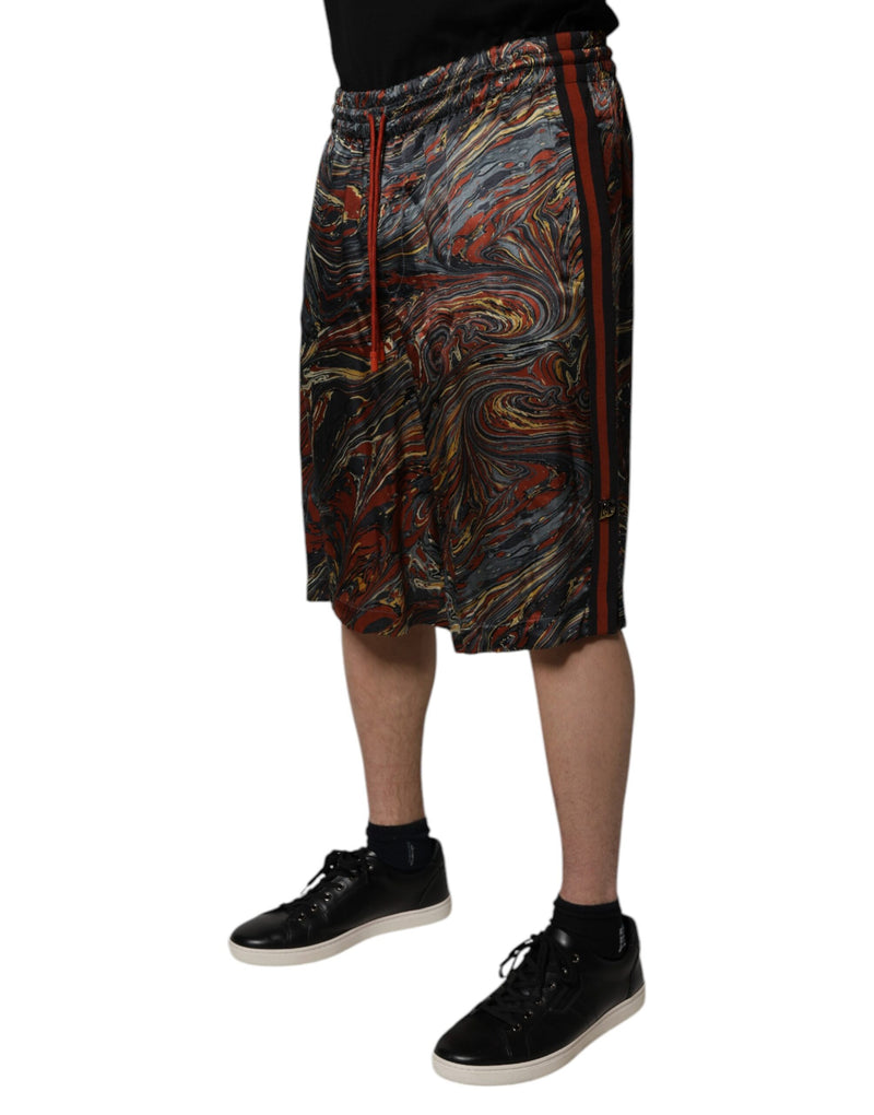 Bermuda de alfaiataria com estampa marmorizada multicolorida Dolce & Gabbana