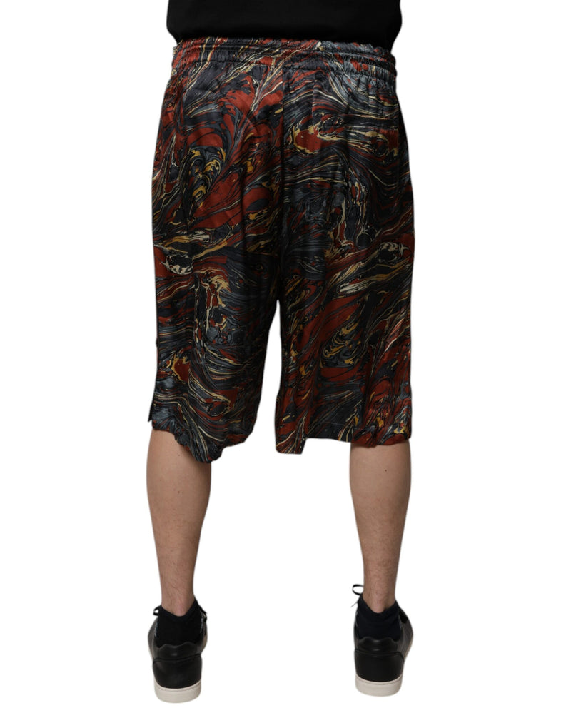 Bermuda de alfaiataria com estampa marmorizada multicolorida Dolce & Gabbana
