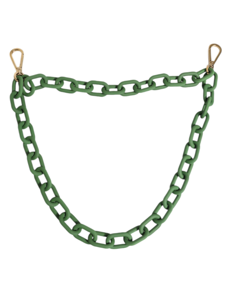 Cadena para cartera de acrílico Plexy verde con herrajes dorados robustos de Dolce & Gabbana