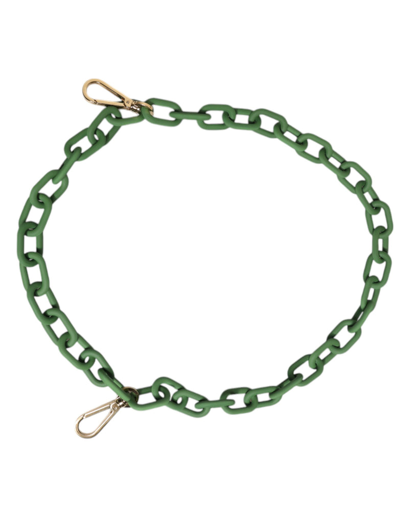 Cadena para cartera de acrílico Plexy verde con herrajes dorados robustos de Dolce & Gabbana