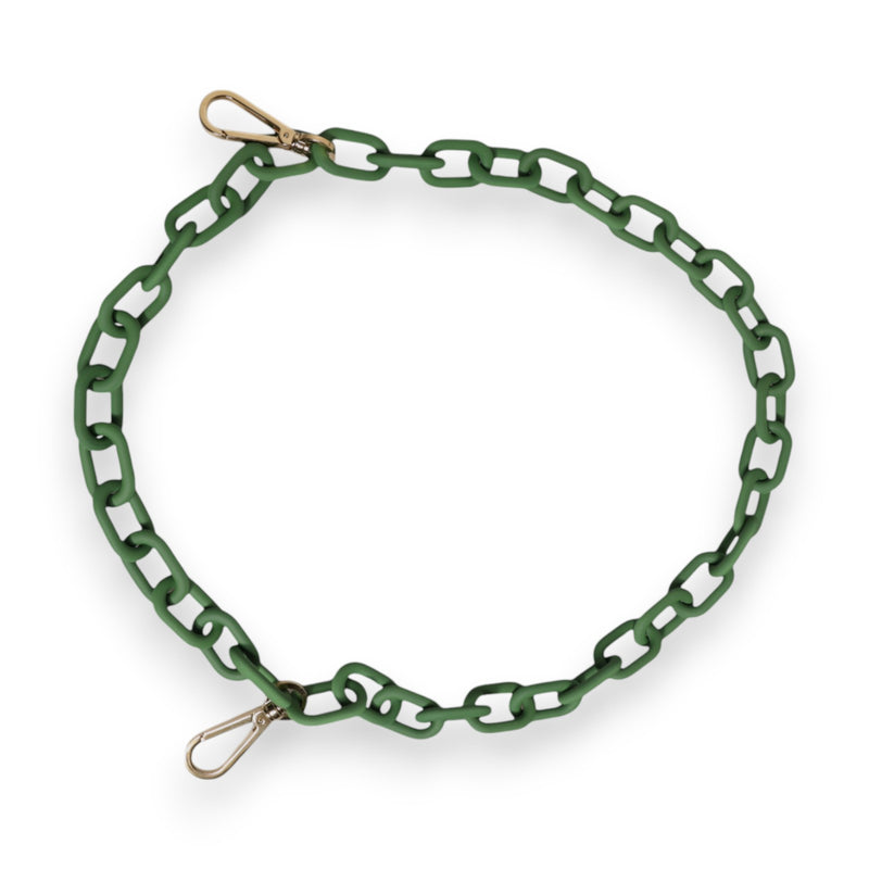 Cadena para cartera de acrílico Plexy verde con herrajes dorados robustos de Dolce & Gabbana