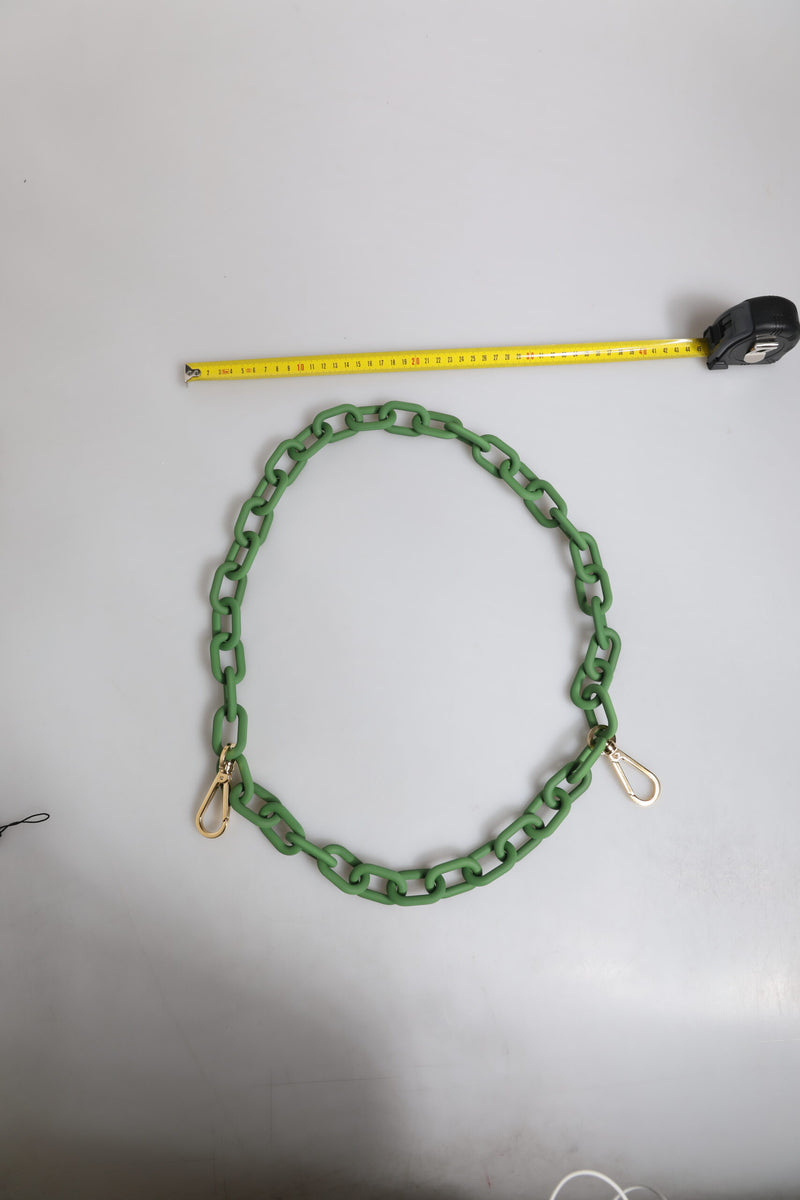 Cadena para cartera de acrílico Plexy verde con herrajes dorados robustos de Dolce & Gabbana