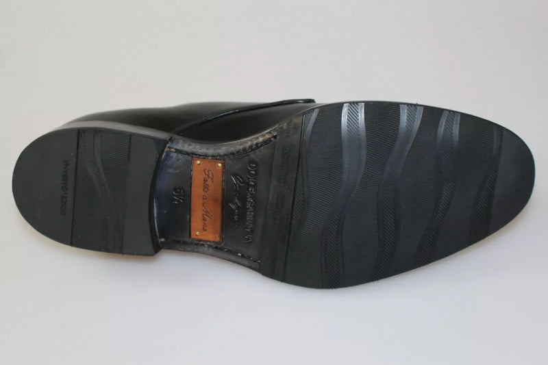 Dolce & Gabbana Black Leather SARTORIA Hand Made Shoes