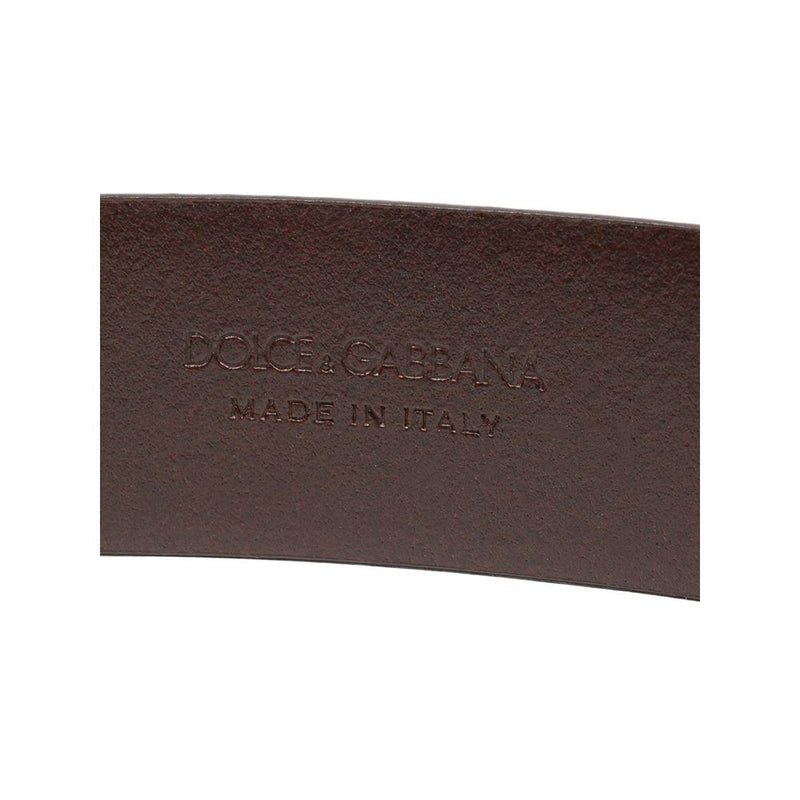 Dolce & Gabbana Brown Leather Regular Belt