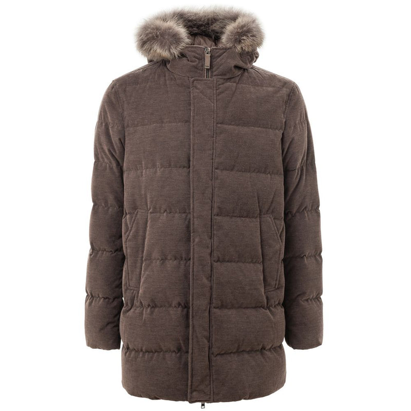 Herno Brown Cotton Bomber