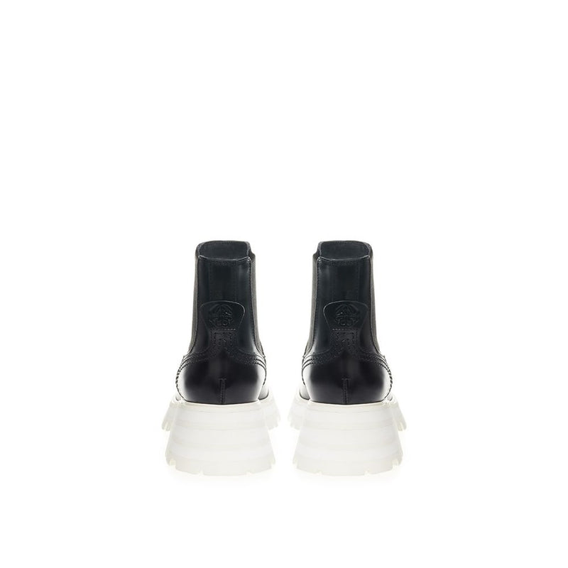 Alexander McQueen Black Leather Chelsea Boots