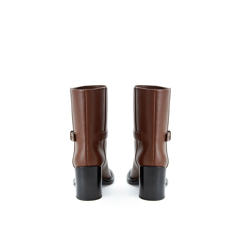 Burberry Brown Leather Ankle Boots