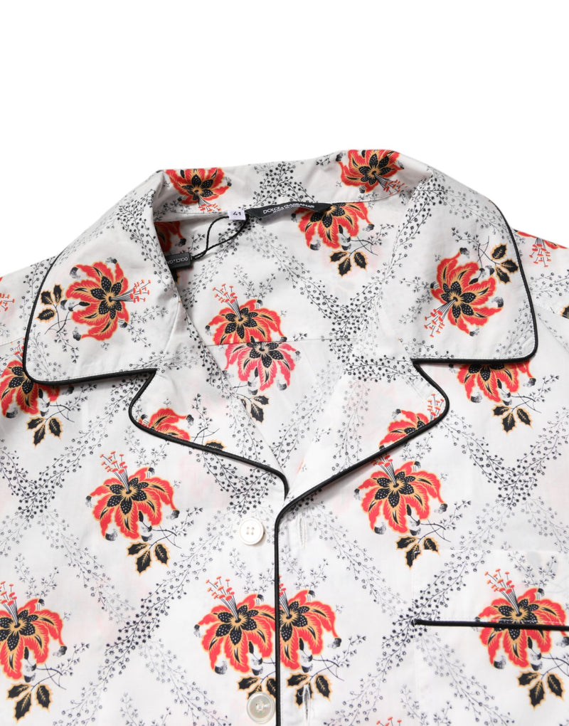 Conjunto de pijama de algodón Dolce & Gabbana con estampado floral multicolor