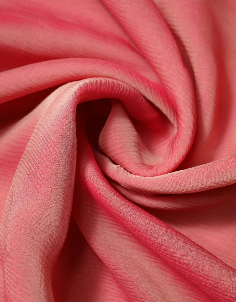 Xale-cachecol feminino retangular de seda rosa da Dolce & Gabbana