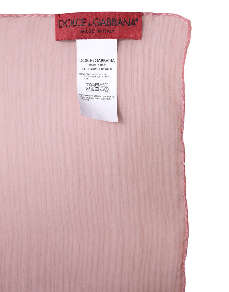 Pañuelo chal rectangular rosa de seda para mujer de Dolce & Gabbana