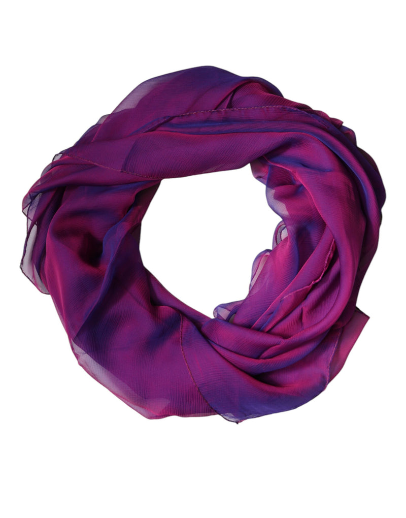 Pañuelo chal rectangular morado de seda de Dolce & Gabbana