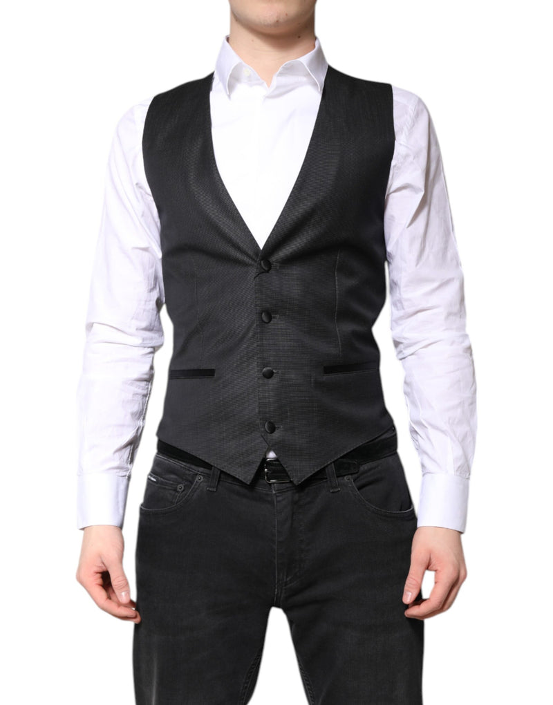 Colete formal de lã preto Dolce & Gabbana