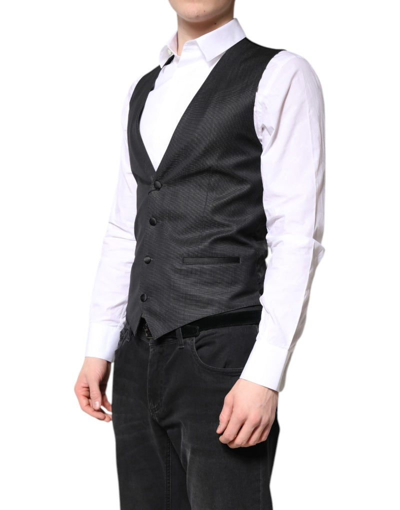 Colete formal de lã preto Dolce & Gabbana