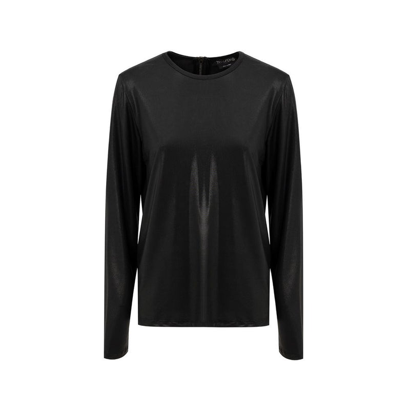 Tom Ford Black Viscose Long Sleeve T-Shirt