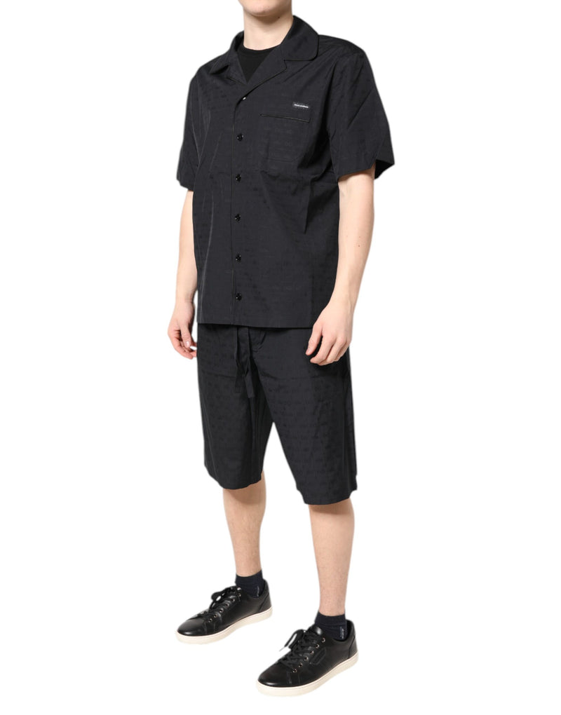 Ensemble de pyjama noir en coton pour homme Dolce & Gabbana