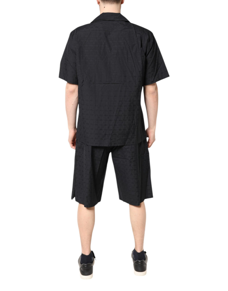 Ensemble de pyjama noir en coton pour homme Dolce & Gabbana