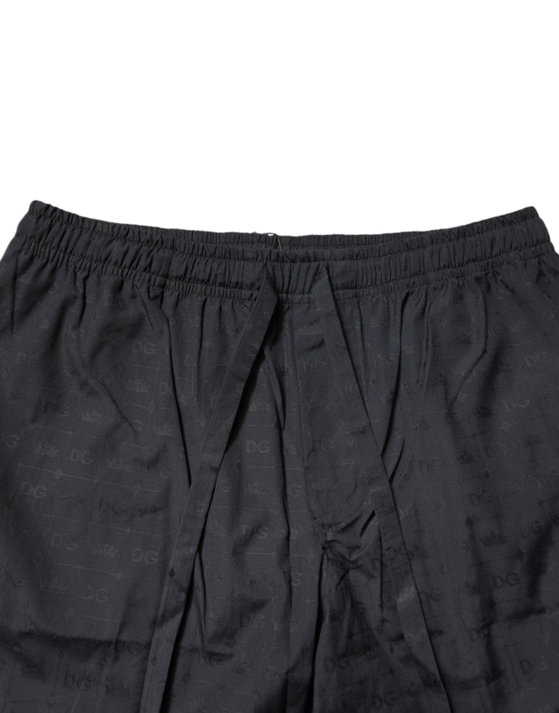 Ensemble de pyjama noir en coton pour homme Dolce & Gabbana