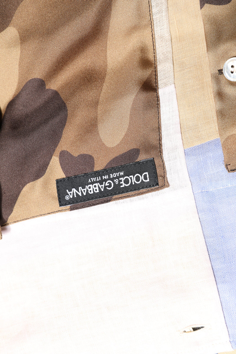 Camisa de manga curta em patchwork multicolorido Dolce & Gabbana