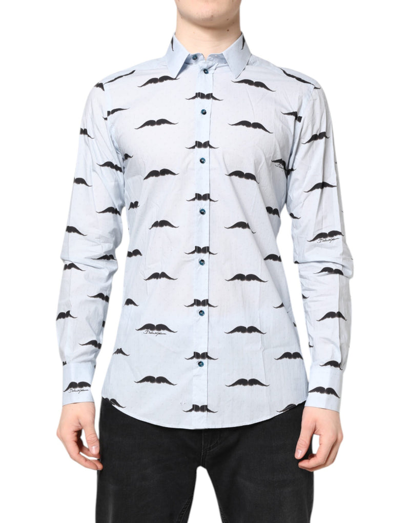 Camisa formal MARTINI de algodón azul claro de Dolce & Gabbana