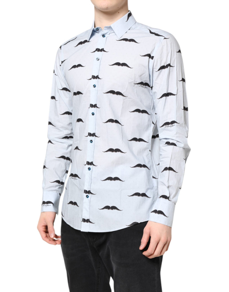 Camisa formal MARTINI de algodón azul claro de Dolce & Gabbana