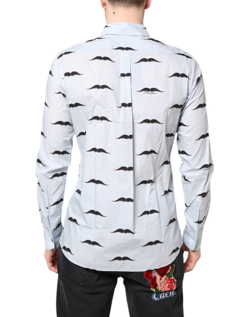Camisa formal MARTINI de algodón azul claro de Dolce & Gabbana