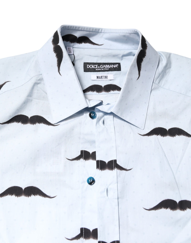 Camisa formal MARTINI de algodón azul claro de Dolce & Gabbana
