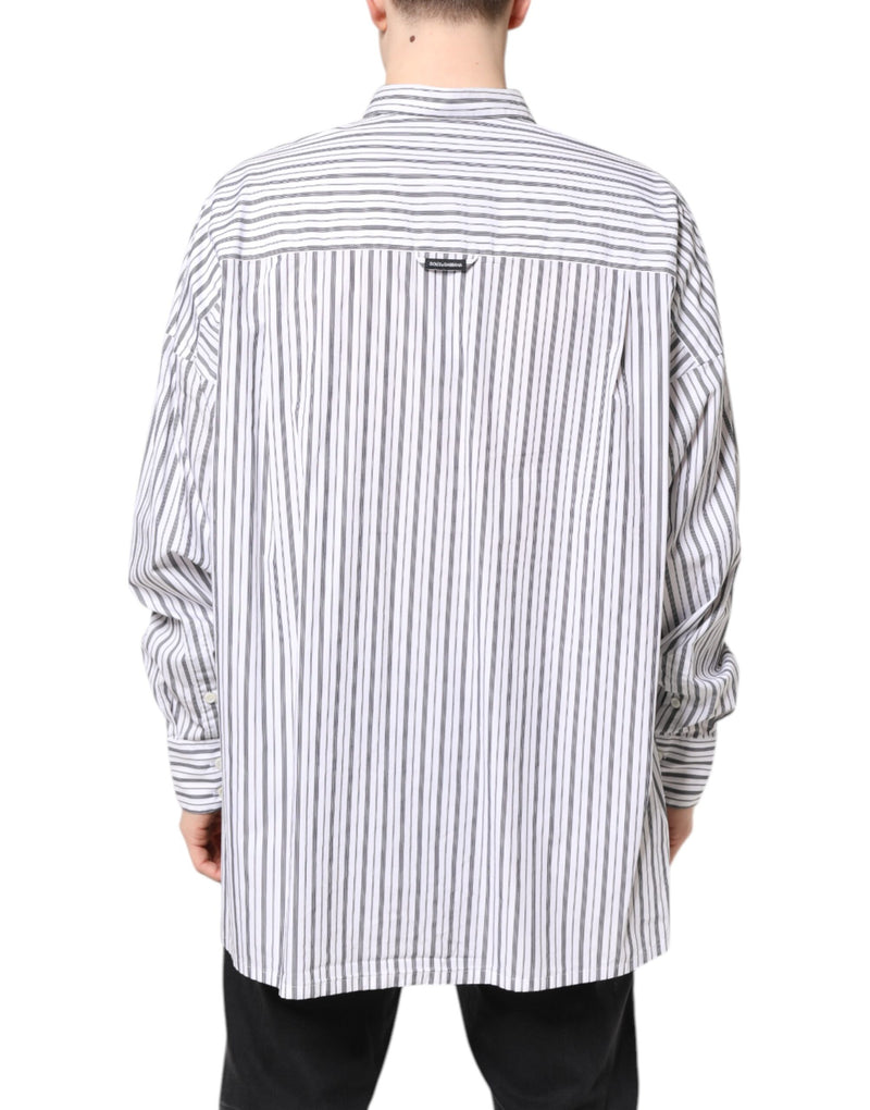Chemise décontractée boutonnée à rayures blanches et noires Dolce & Gabbana