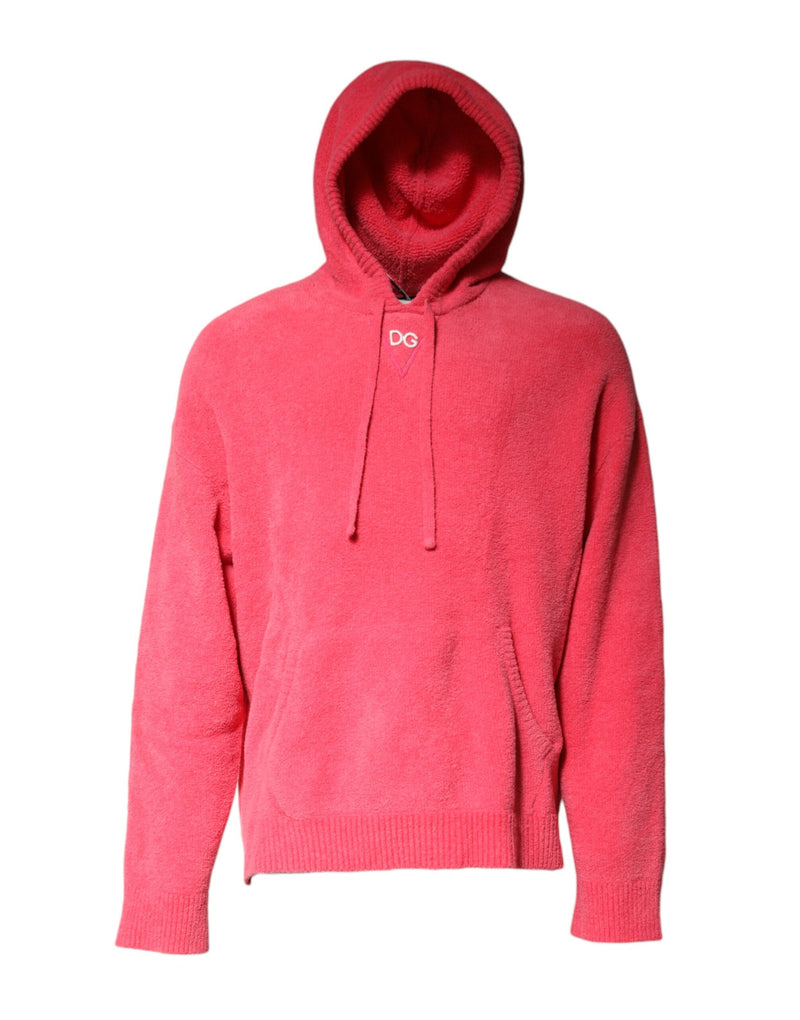 Pull à capuche en maille de coton rouge pour homme Dolce & Gabbana