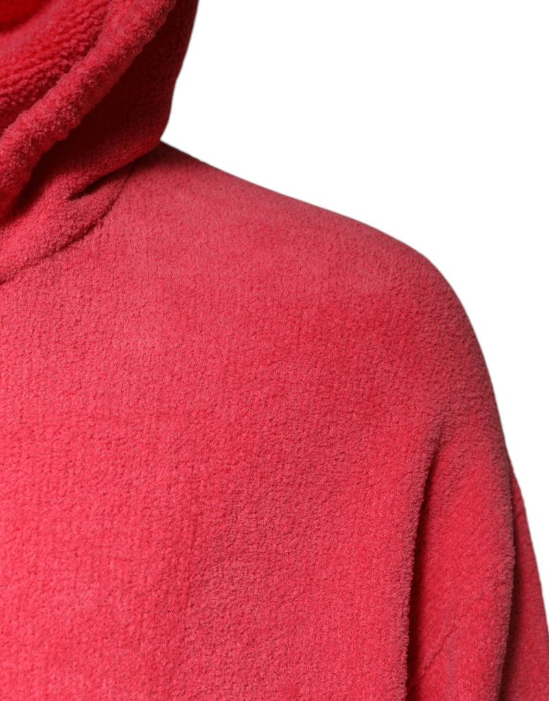 Pull à capuche en maille de coton rouge pour homme Dolce & Gabbana