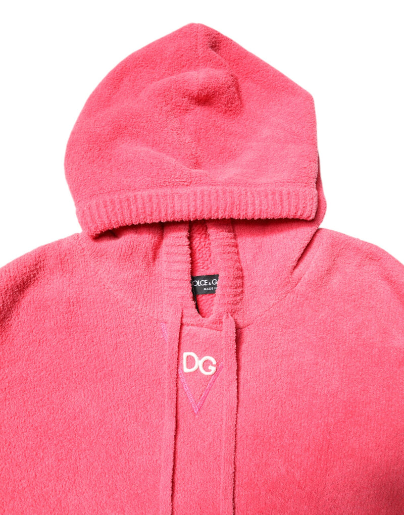 Pull à capuche en maille de coton rouge pour homme Dolce & Gabbana