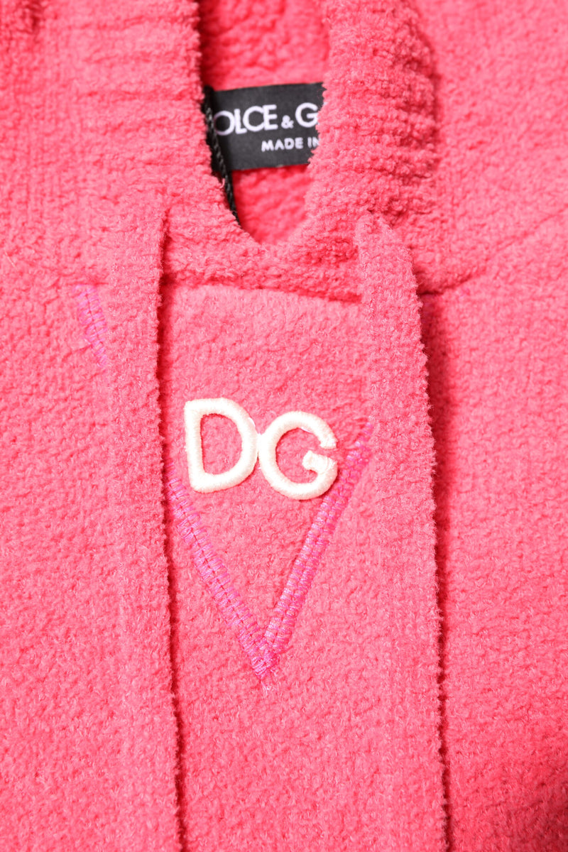 Pull à capuche en maille de coton rouge pour homme Dolce & Gabbana