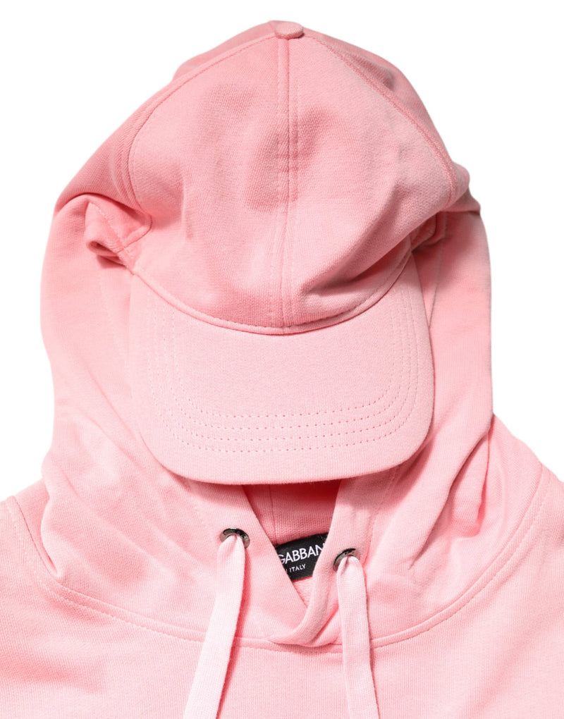 Suéter chaleco deportivo con capucha de algodón rosa para hombre de Dolce & Gabbana