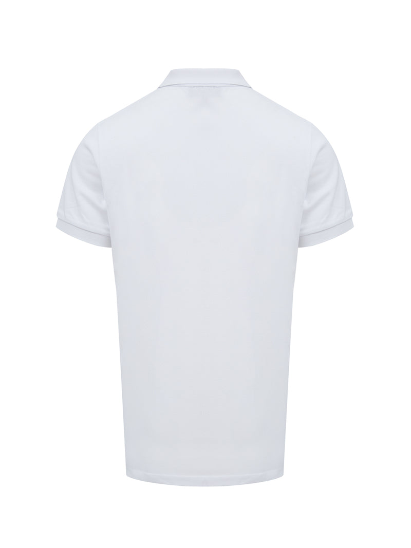 Burberry White Cotton Collared Polo Shirt