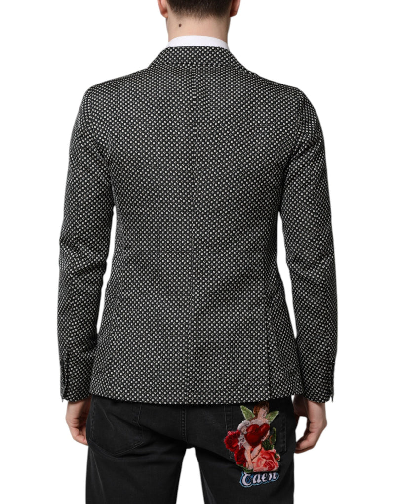 Blazer Dolce & Gabbana masculino cinza-escuro com estampa branca