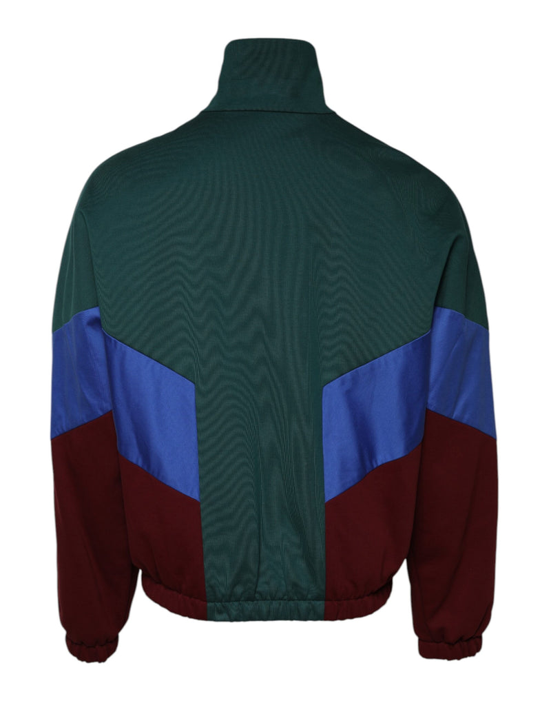 Veste zippée intégrale multicolore en coton à logo Dolce & Gabbana
