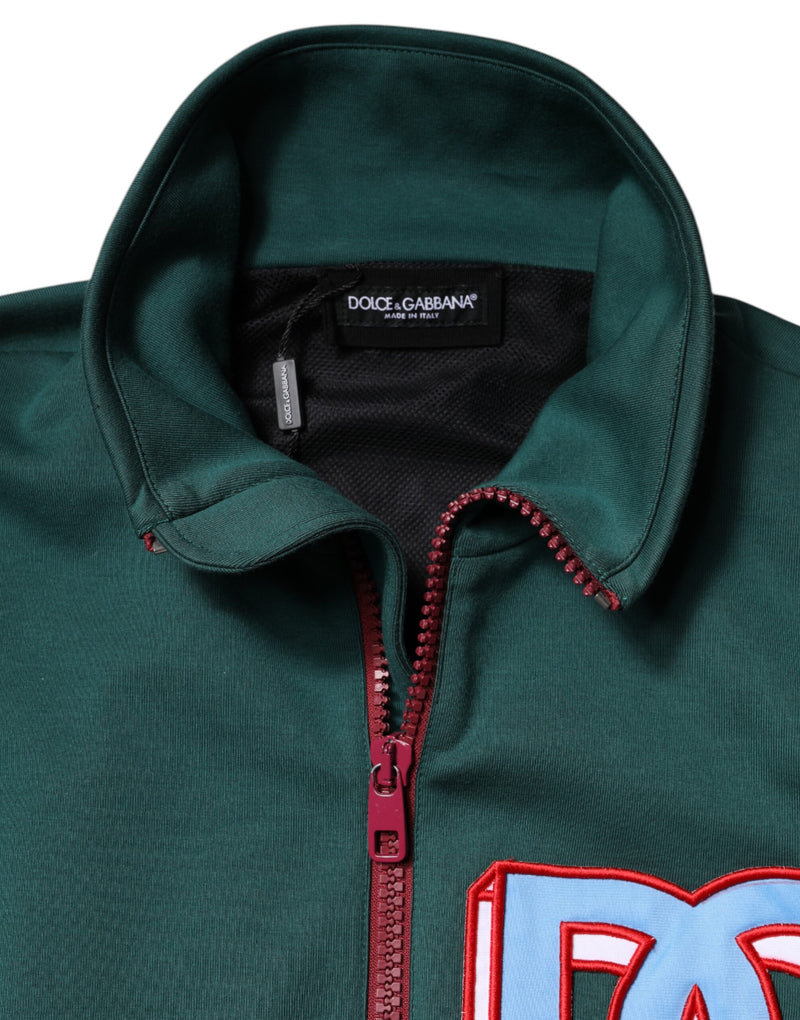 Veste zippée intégrale multicolore en coton à logo Dolce & Gabbana