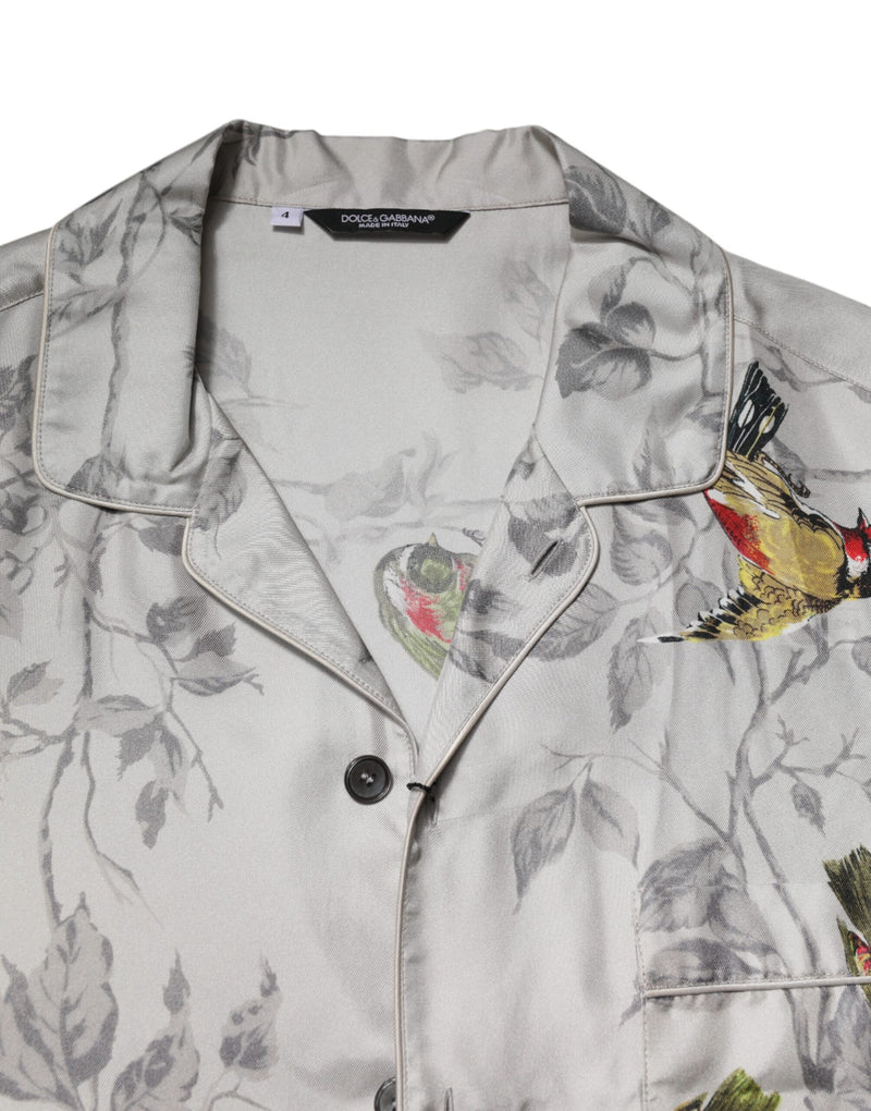 Camisa de seda multicolor estampada con botones de Dolce & Gabbana