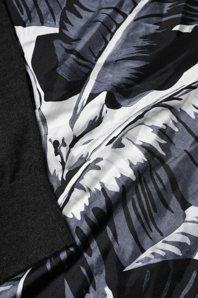 Pull en maille noir à imprimé pour homme Dolce & Gabbana