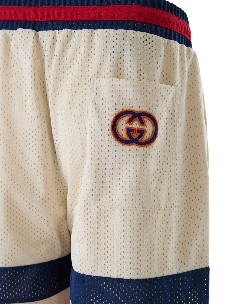 Gucci Cream polyester Logo Shorts