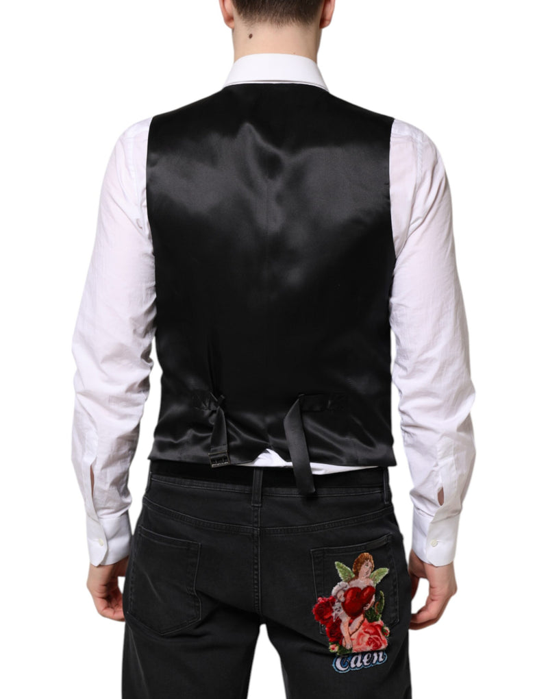 Colete formal de lã preto Dolce & Gabbana