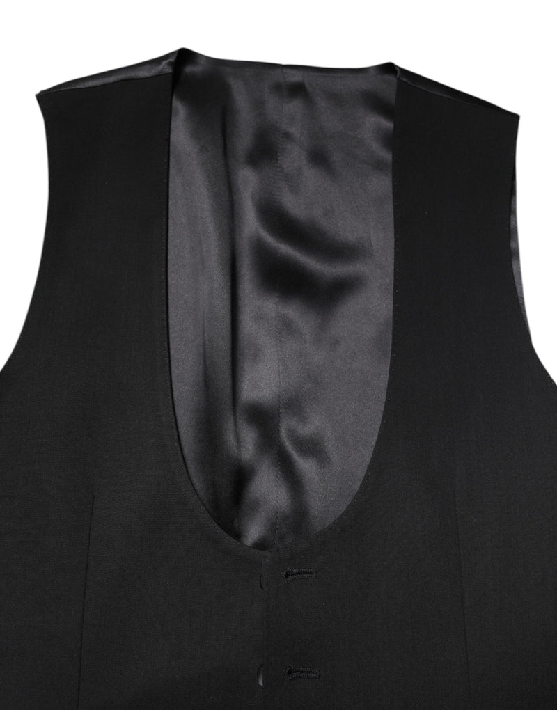 Colete formal de lã preto Dolce & Gabbana