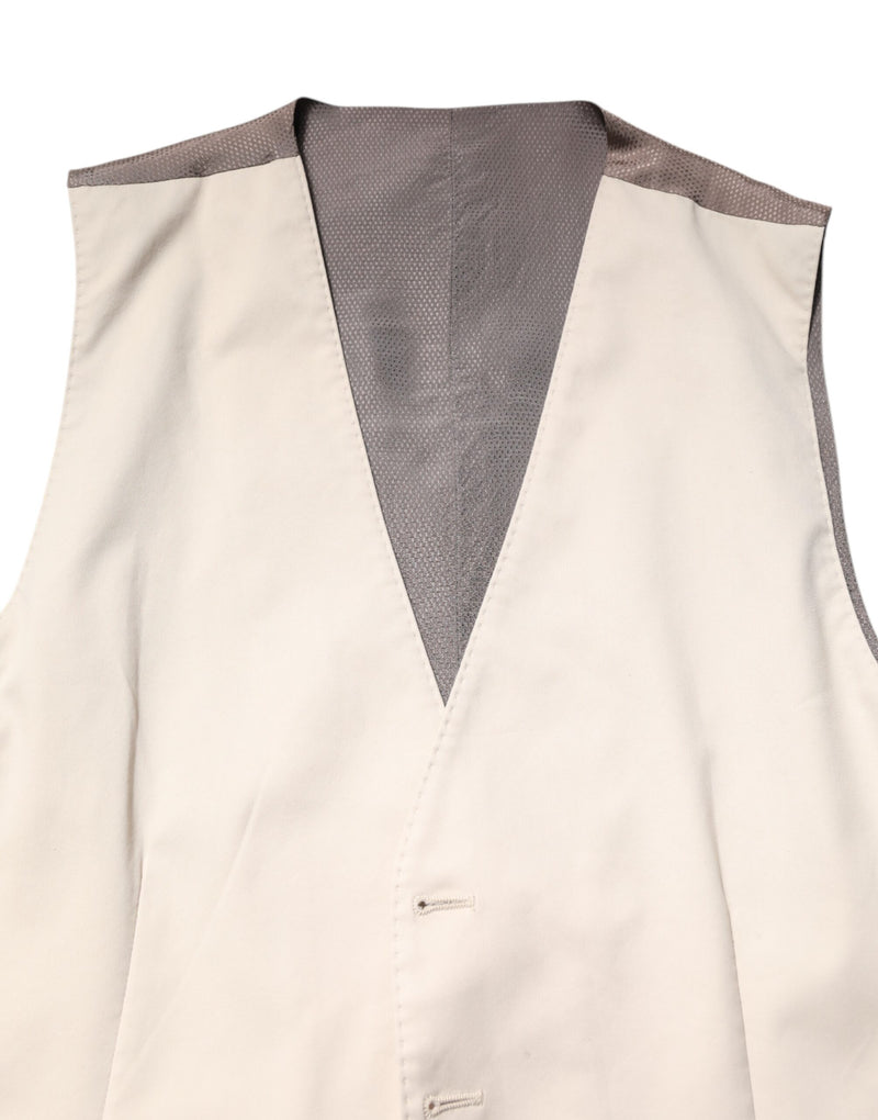 Dolce & Gabbana Gilet formale da uomo beige e grigio