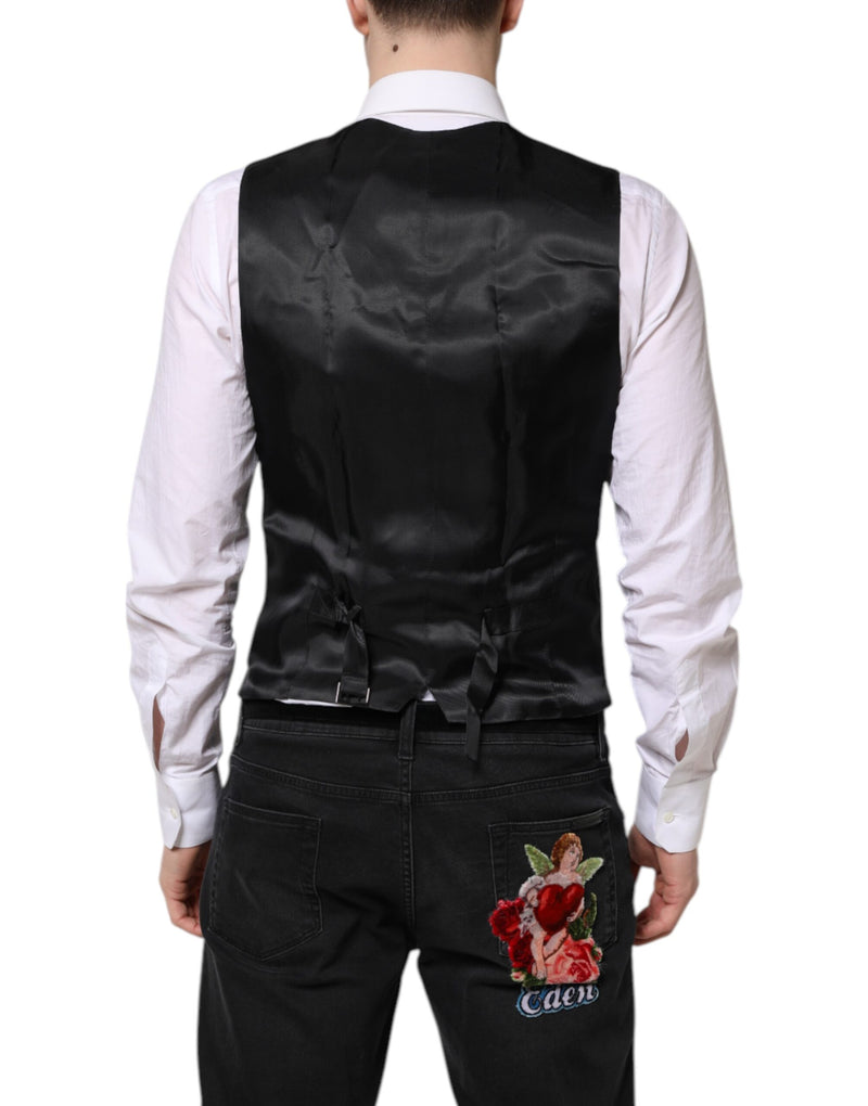 Colete formal de lã preto Dolce & Gabbana